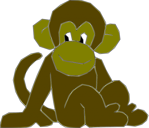 Dibujos Animados De Chimpance (500x430), Png Download