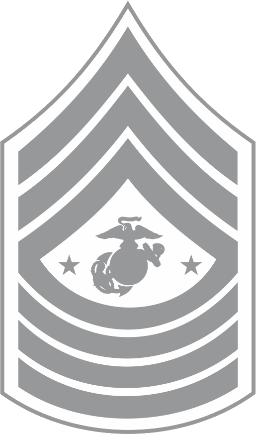 Deep-etched - Usmc Rank Black And White (515x872), Png Download