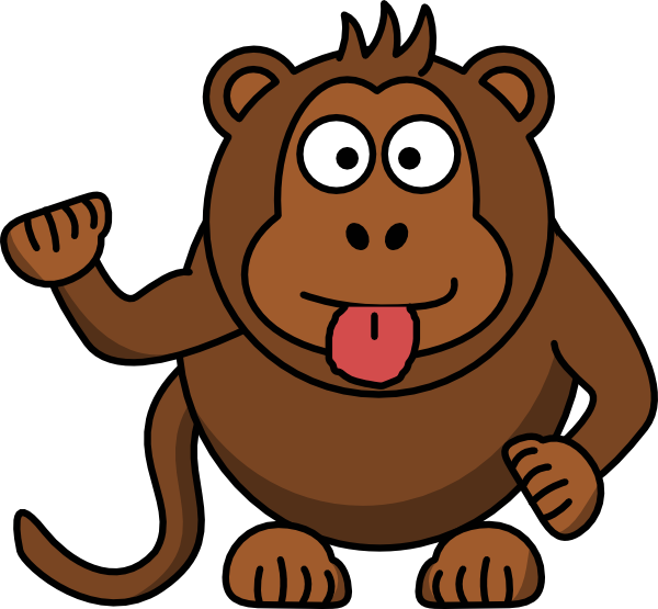 Cheeky Monkey Clip Art At Clker - Cartoon Gorilla (600x555), Png Download