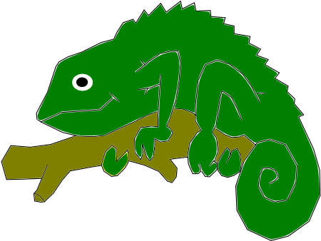 Chameleon Clipart - Basilisk Lizards Transparent Background (600x337), Png Download