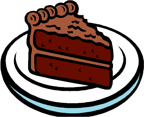 Clipart Black And White Fudge Clipart Free Download - Chocolate Cake Clipart (500x412), Png Download