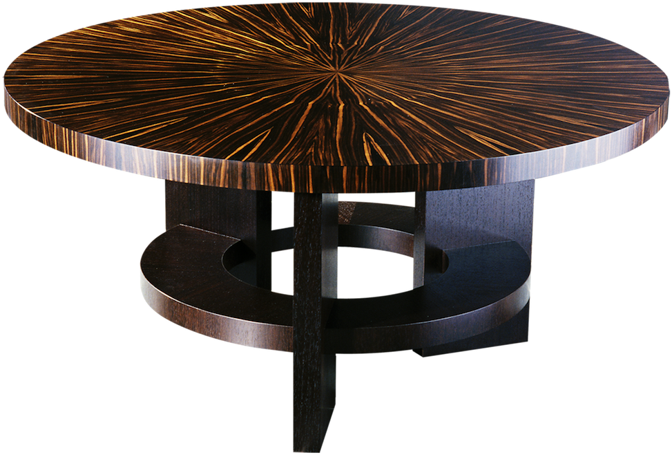 Fifth Avenue New York Art Deco Style Round Dining Table - New York City (1000x1001), Png Download