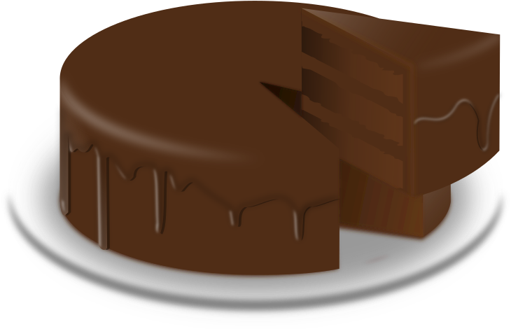 Chocolate Cake Cake Baked Goods Sweets Del - Chocolate Cake Png Clipart (529x340), Png Download