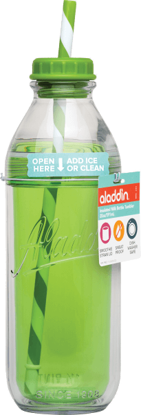 Insulated Milk Bottle Tumbler - Aladdin Insulated Milk Bottle Tumbler Fern 590ml [6 (205x600), Png Download