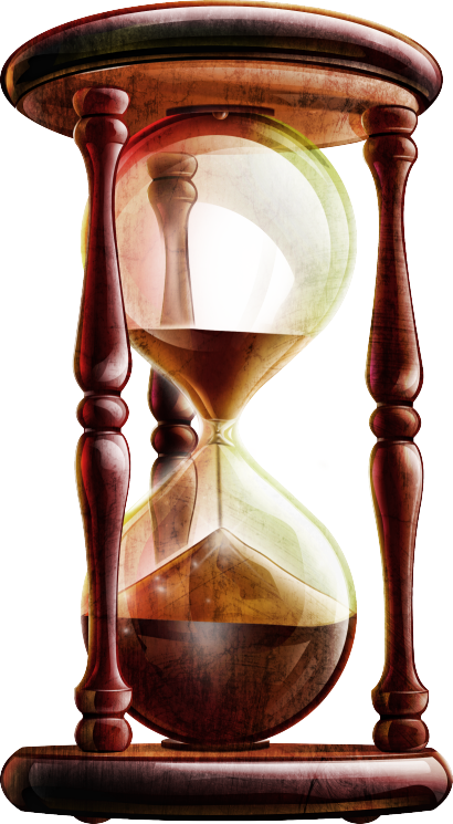 Candle Drawing Hourglass - Sandclock (410x745), Png Download