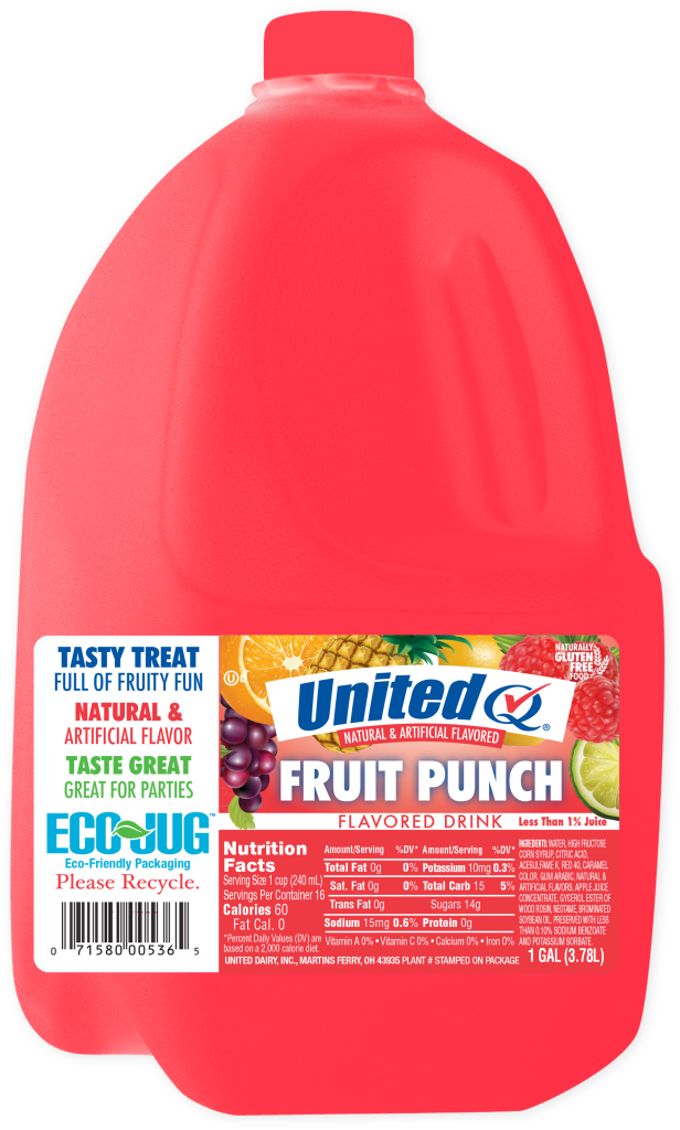 Fruit Drinks - United Dairy United Whole Milk Gallon (616x1024), Png Download
