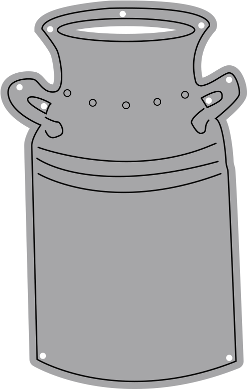 Vintage Tin Milk Can - Album (800x800), Png Download