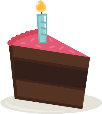 Birthday Cake Slice - Birthday Cake Slice Clipart (400x400), Png Download