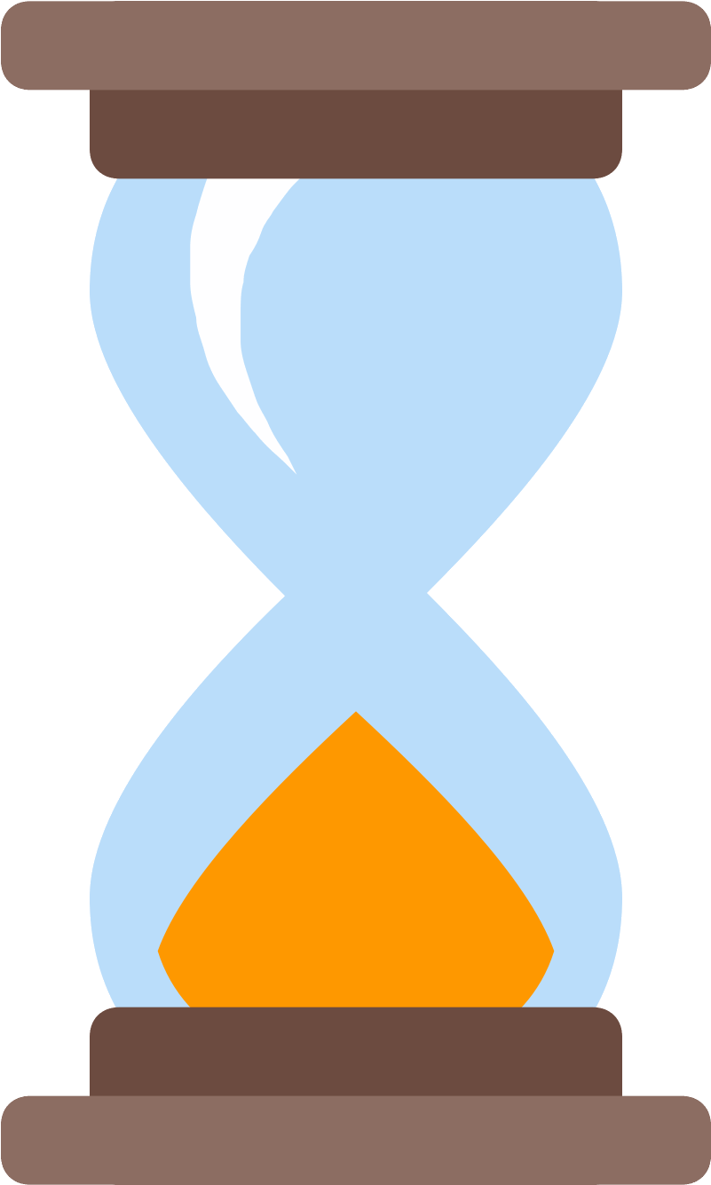 Houeglass White Color Icon Png (1600x1600), Png Download