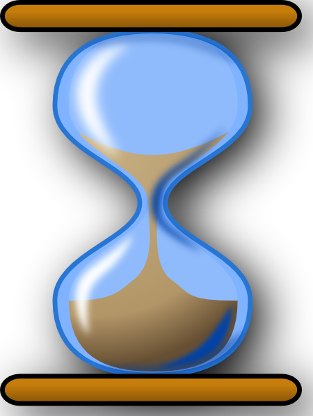 Hourglass Clip Art Free Vector - Hourglass Clipart Gif (450x598), Png Download