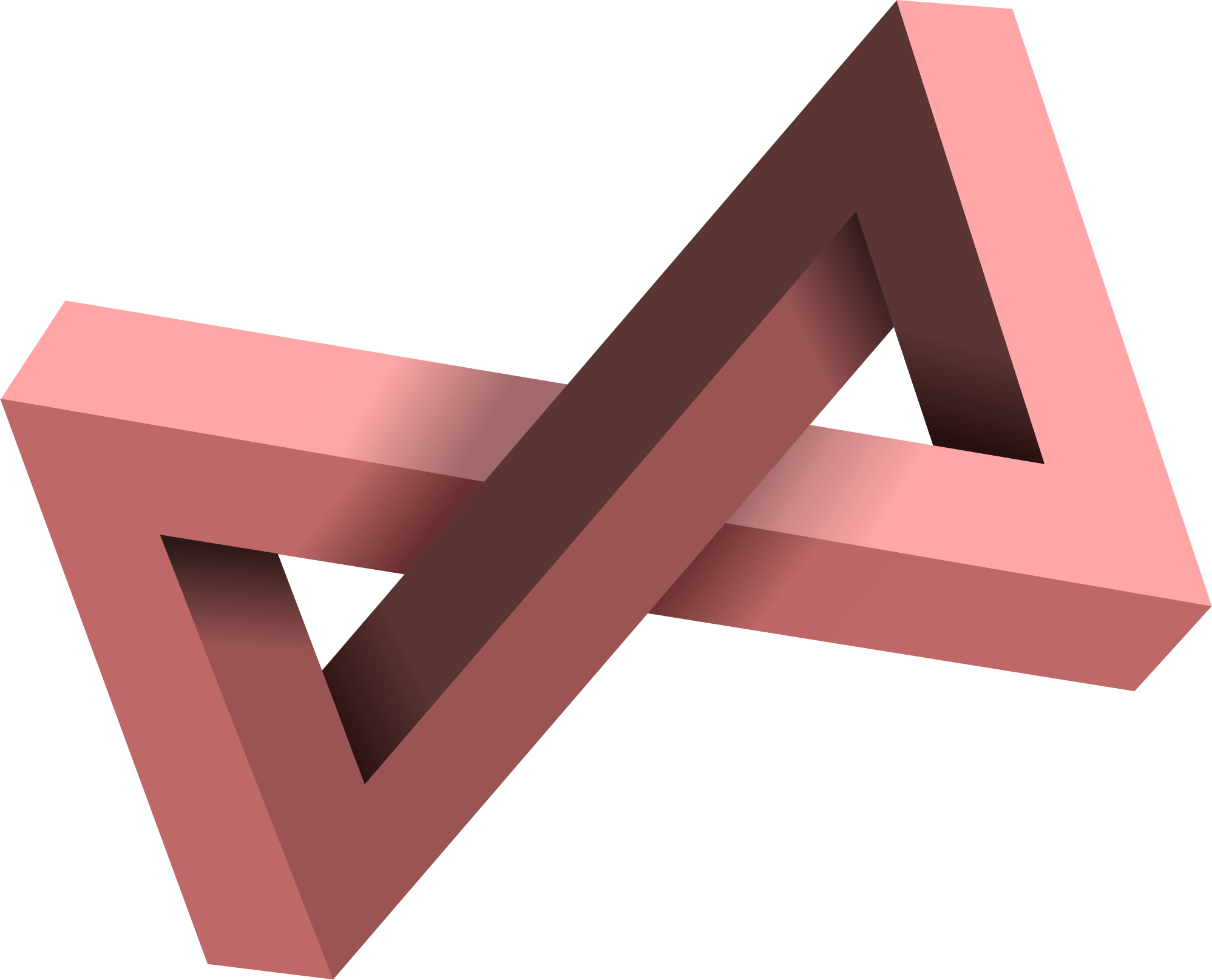 Transparent Wallpapers Simple - Optical Illusion Penrose Triangle (1997x1615), Png Download