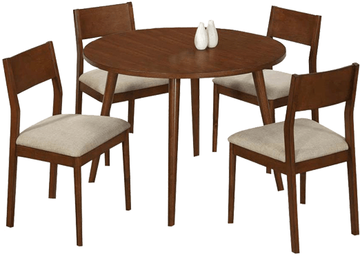 4 Seater Round Table Png (800x400), Png Download