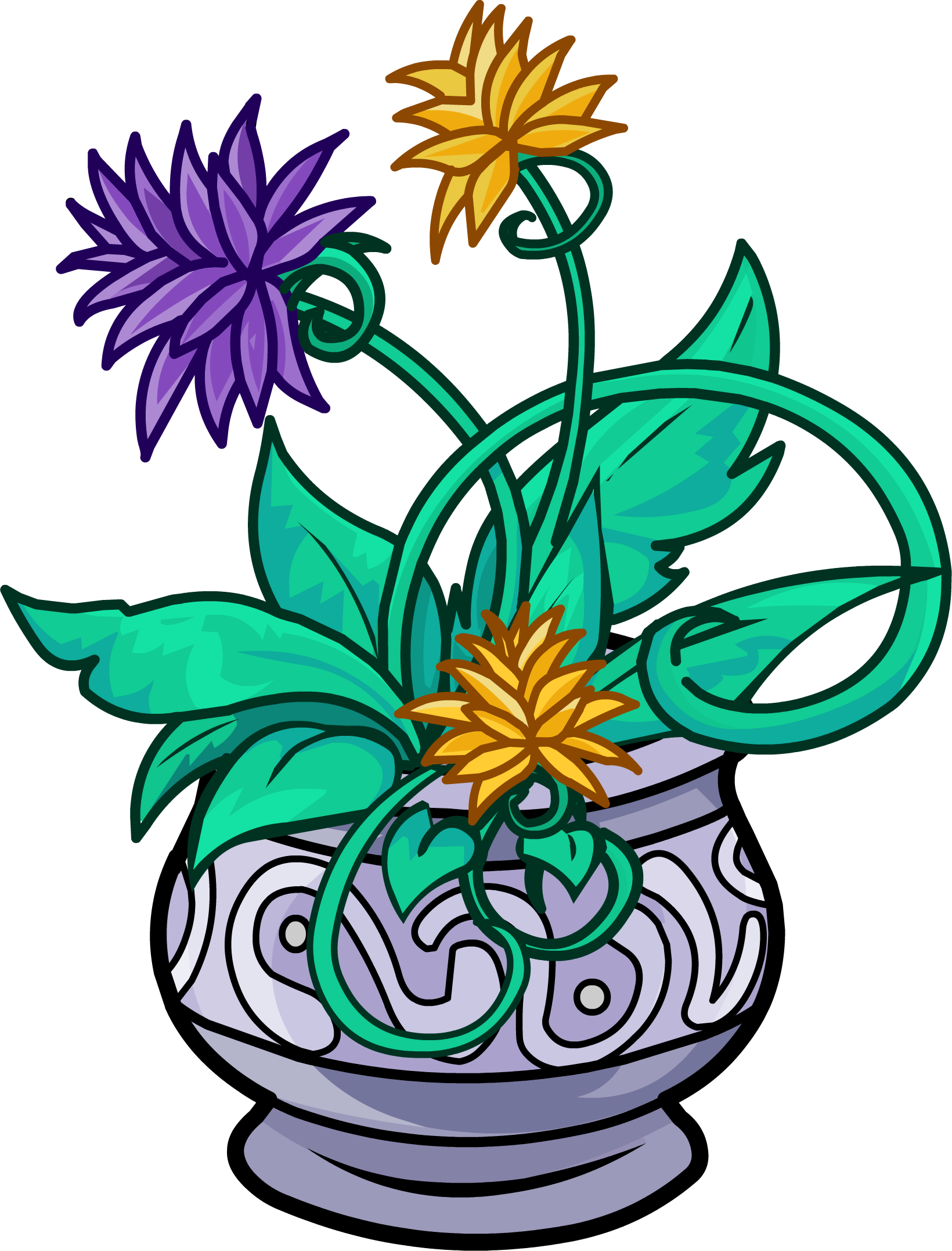 Elegant Plants - Club Penguin Plants (1640x2154), Png Download