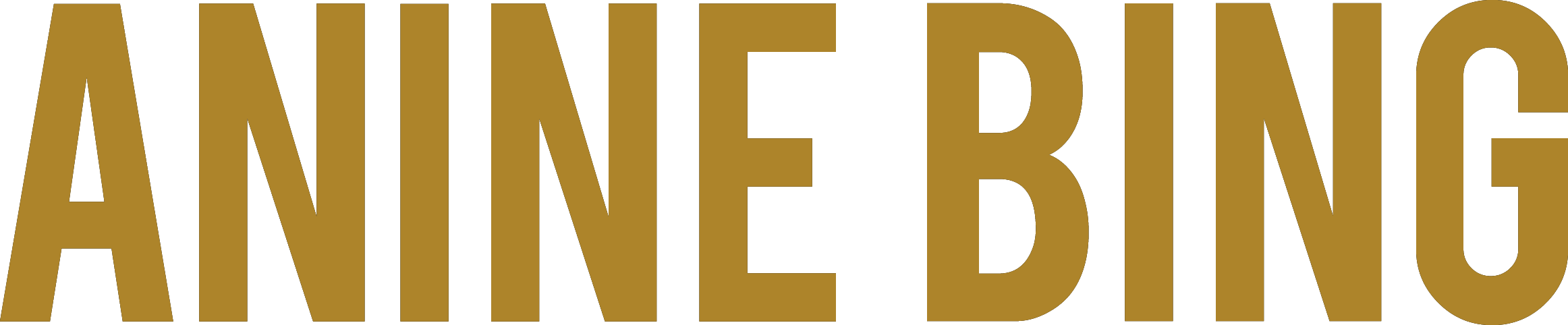 Anine Bing Logo Gold - Anine Bing (2324x482), Png Download