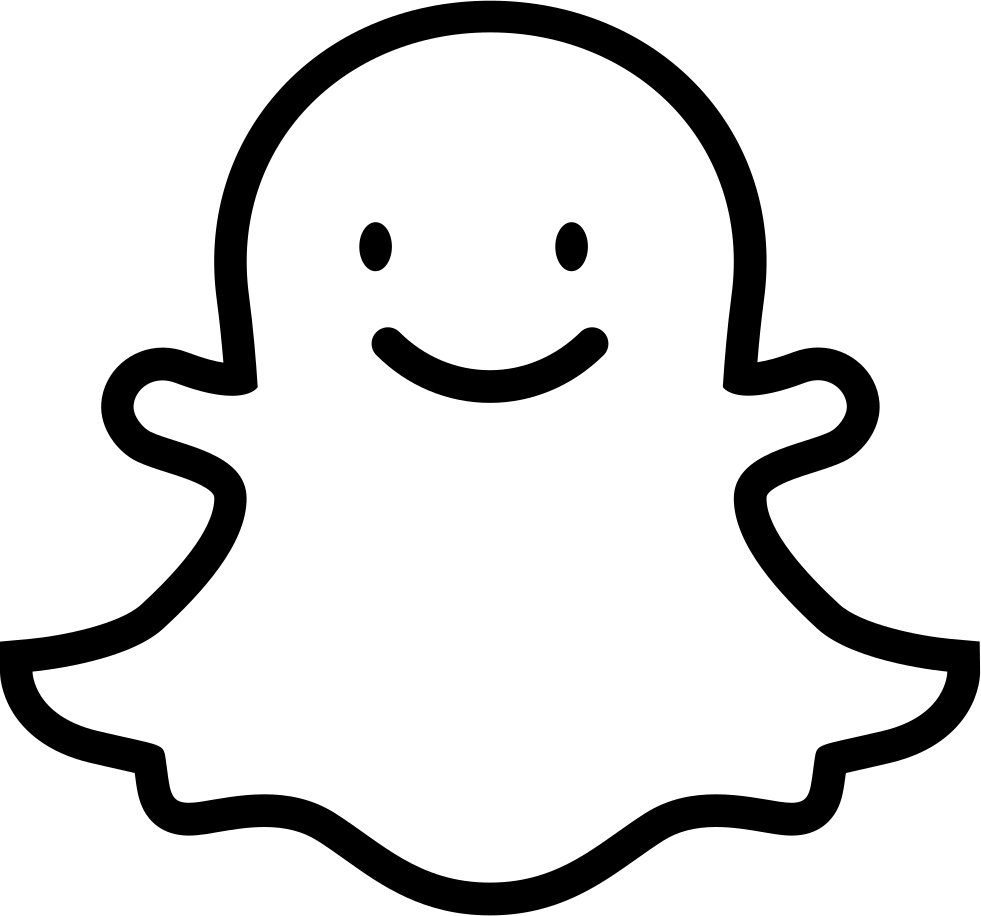 Snapchat Outline (981x916), Png Download
