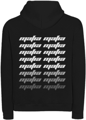 Products/hoodie Black White Back - Hoodie (390x390), Png Download