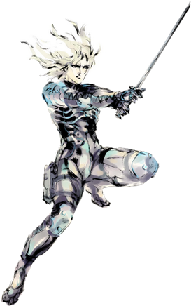 Raiden In Metal Gear Solid - Raiden Metal Gear Solid 2 Art (300x443), Png Download