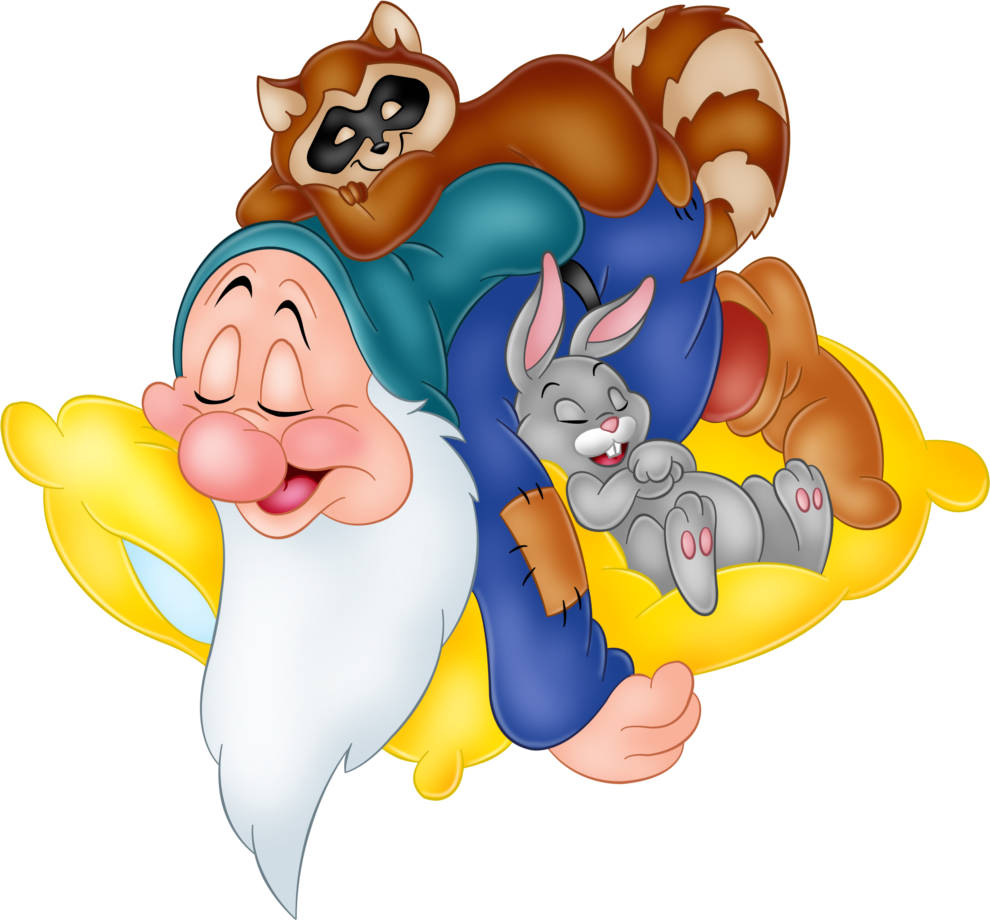 Sleeping Sleepy Snow White Dwarf Free Png Image (3525x3308), Png Download
