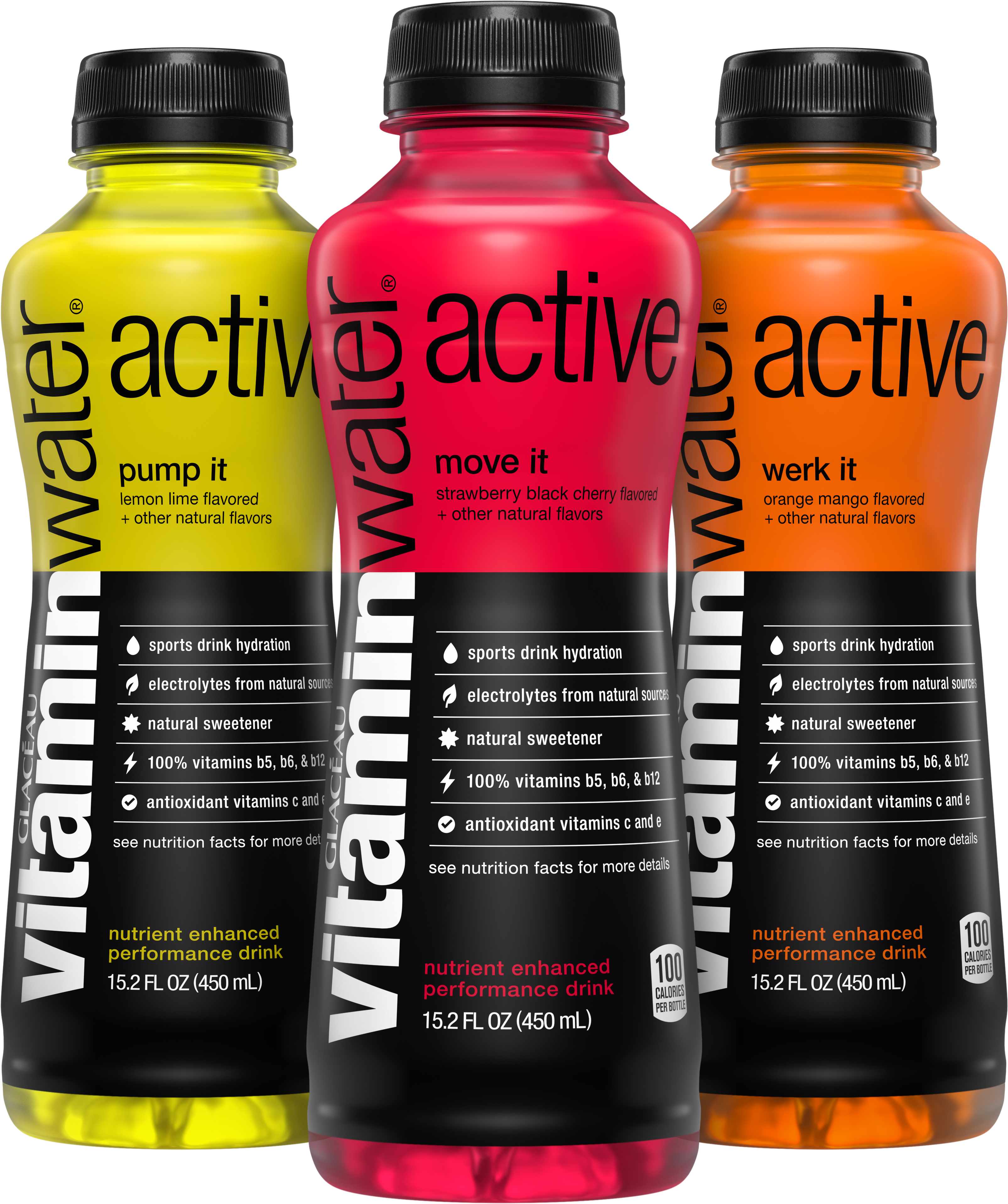 Glaceau Vitamin Water Active (3600x4200), Png Download