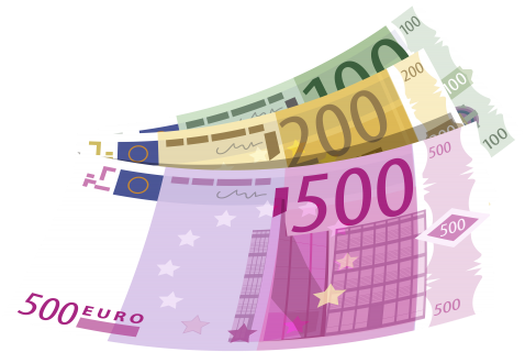 Banknotes Euro Png Clipart - Euro Png (500x344), Png Download