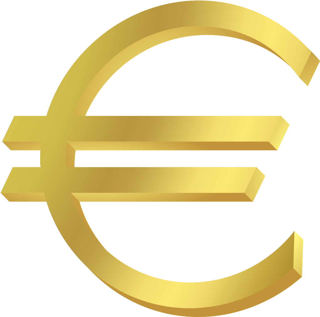 Euro Symbol Gold - Currency Of Europe Symbol (1031x1024), Png Download