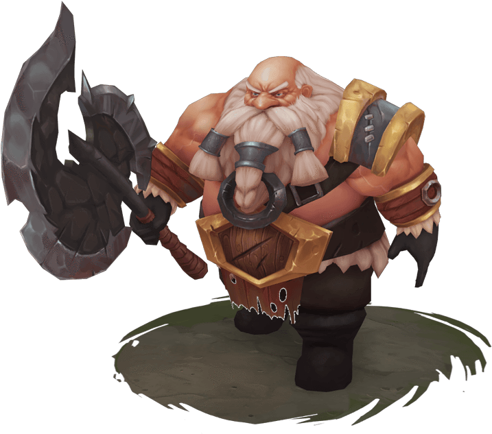 Hand Painted Battle Dwarf With Axe - Paint 3d Low Poly (894x817), Png Download