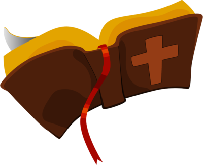 Christ Clipart Opened - Open Bible Clip Art (400x326), Png Download