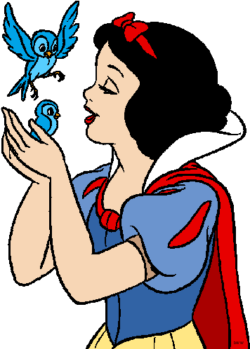 Dwarfs Cliparts - Snow White Birds Disney (370x502), Png Download