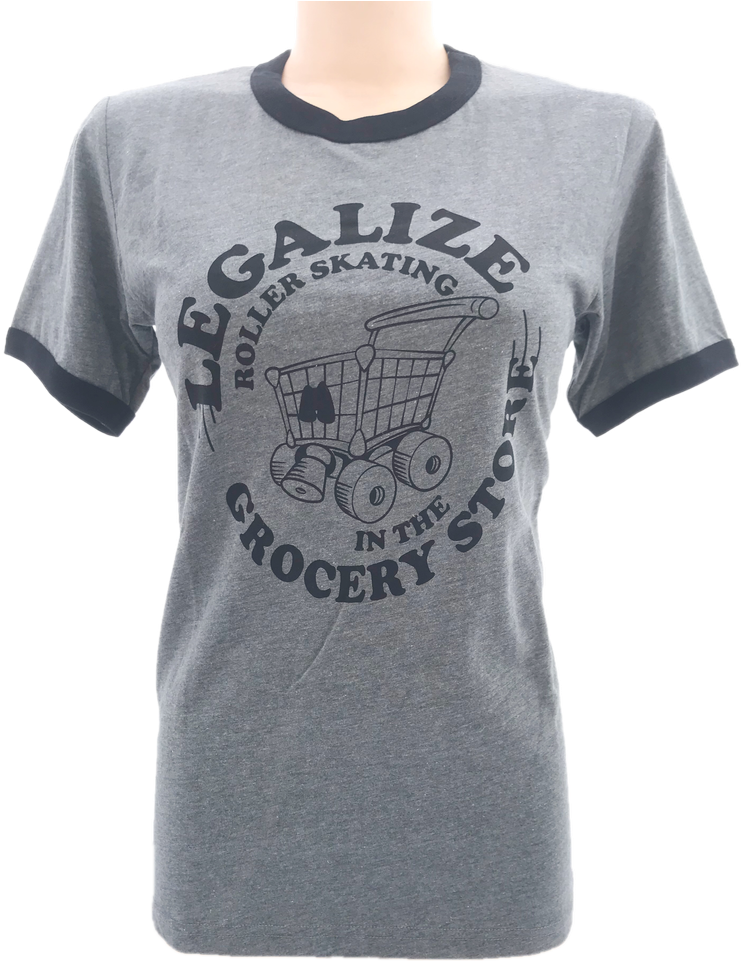 Legalize Roller Skating In The Grocery Store - Ringer T-shirt (960x960), Png Download