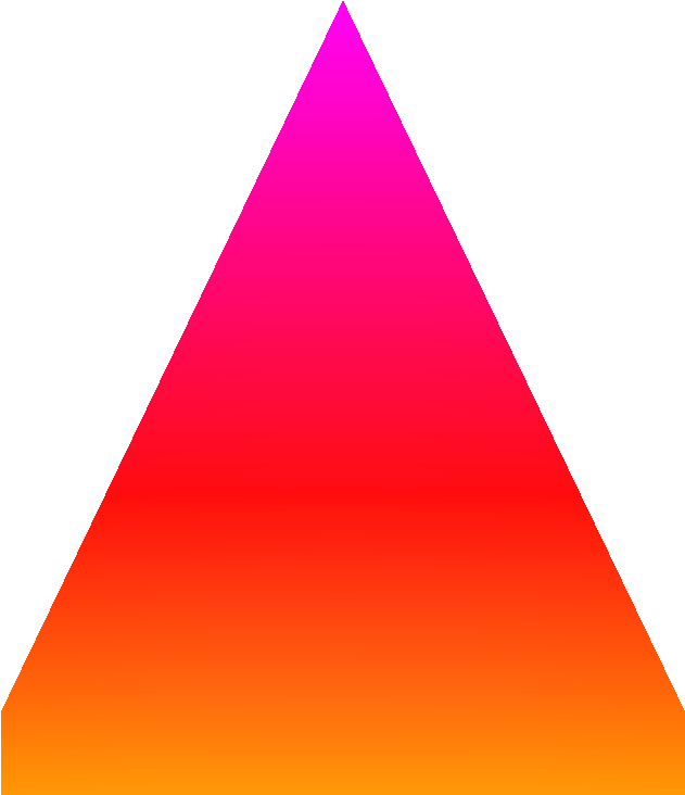 Rainbow Birthday Party Hat - Red Triangle Png (1024x1024), Png Download