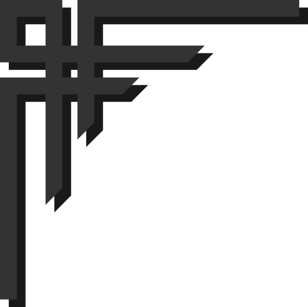 Small - Modern Corner Borders Png (600x598), Png Download