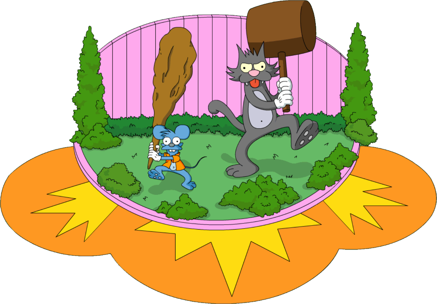 Itchy Scratchy Corner - Wiki (1412x984), Png Download
