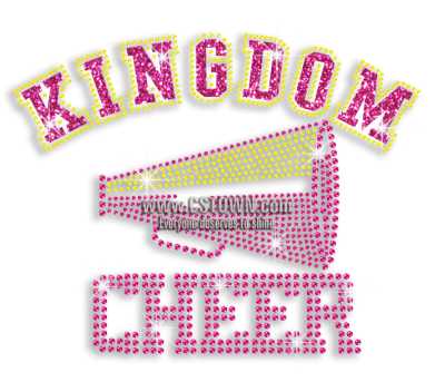 Kingdom Cheer Megaphone Rhinestone Glitter Rhinestud - Graphic Design (450x450), Png Download