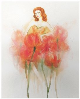 Woman Portrait - Watercolor Painting (400x400), Png Download