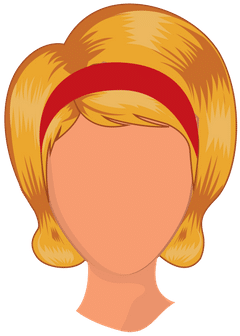 Short Blond Hair - Illustration (500x500), Png Download