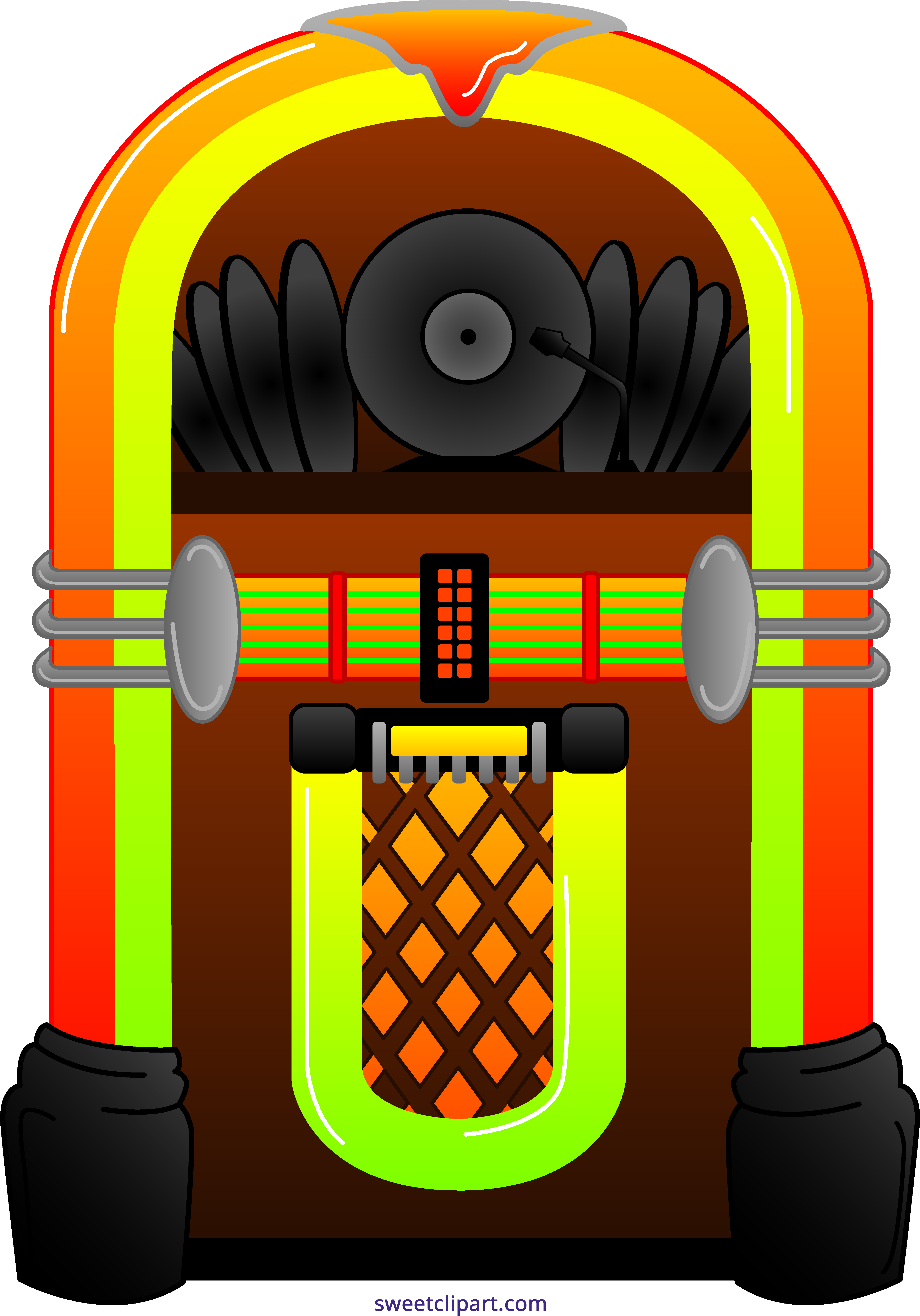 Graphic Transparent Stock Jukebox Clipart - One Hit Wonders Of The 1950's (4430x6414), Png Download