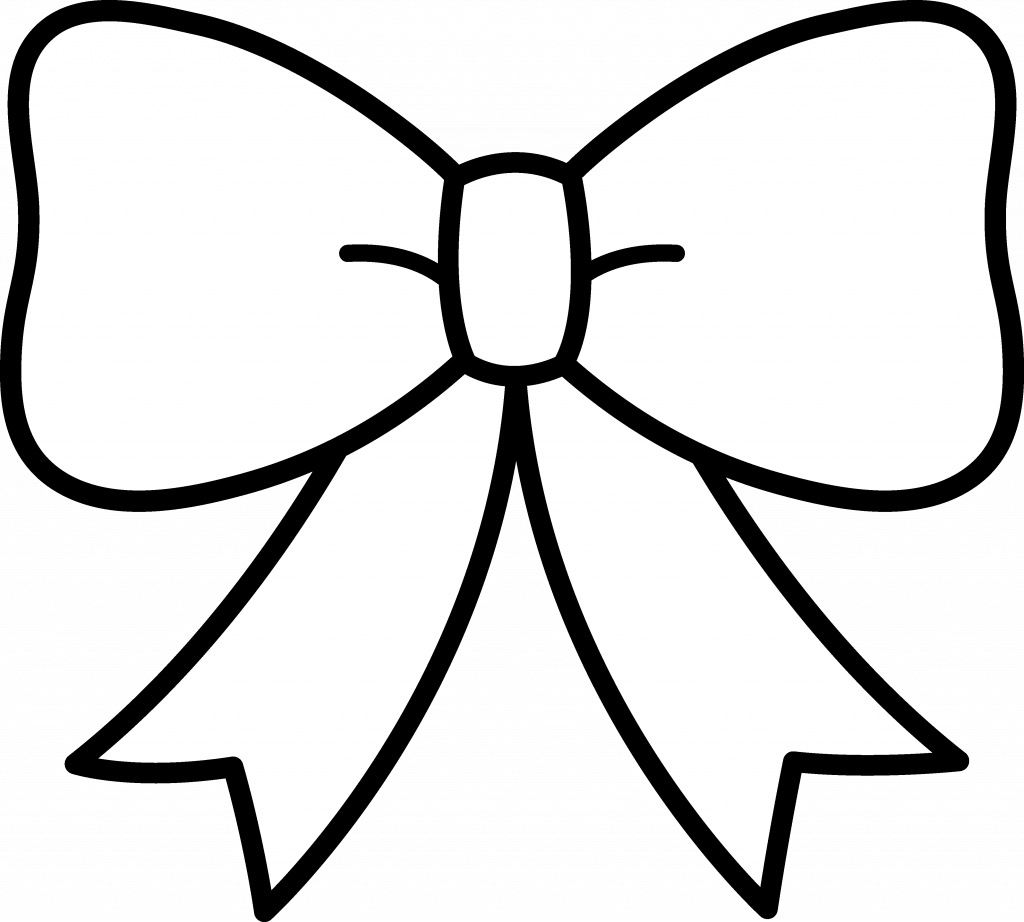 How To Draw A Cheer Megaphone - Ribbon Clipart Black And White (1024x922), Png Download