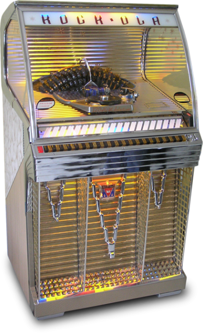 Jukebox London - Rock Ola Jukebox 1454 (400x657), Png Download