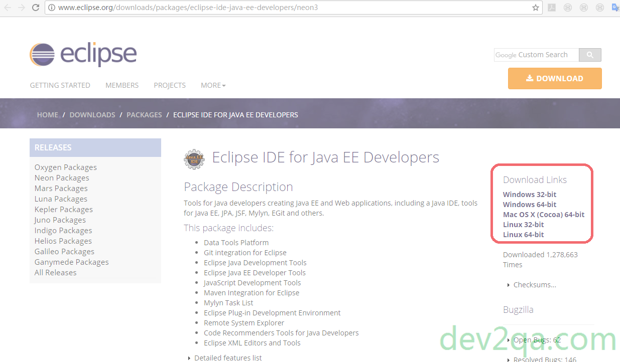 Download Eclipse Java Ee Neon - Eclipse (1235x722), Png Download