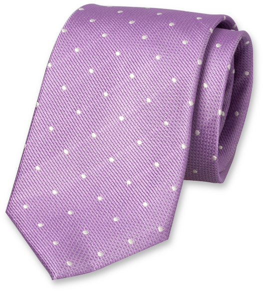 Lilac Tie With White Dots - Polka Dot (624x624), Png Download