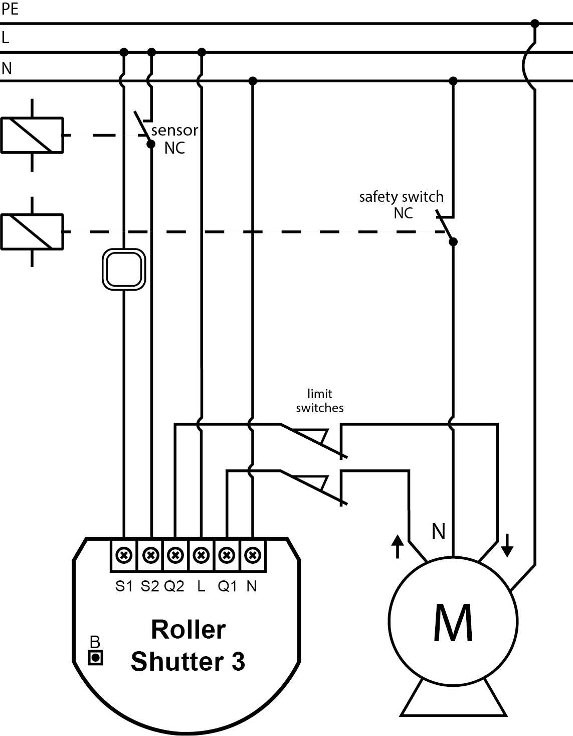 Connect With The Following The Diagram - Fibaro Roller Shutter 3 (1143x1466), Png Download