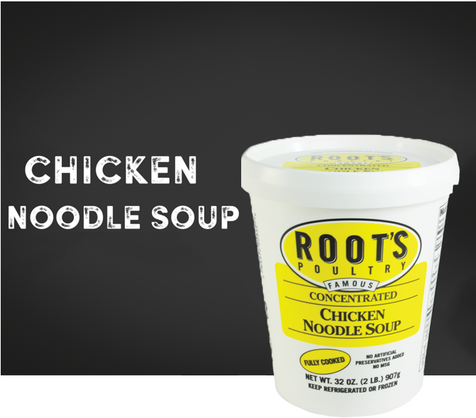 Root's Chicken Noodle Soup - Chicken As Food (670x670), Png Download
