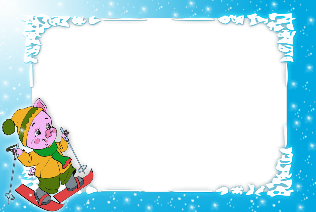 Marco Infantil Nieve - Molduras De Natal Disney (1040x698), Png Download