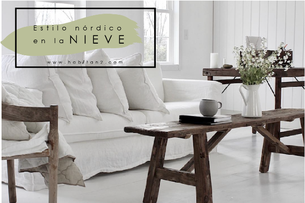 Estilo Nórdico En La Nieve By Habitan2 *diseño Y Decoración - Coffee Table (600x597), Png Download