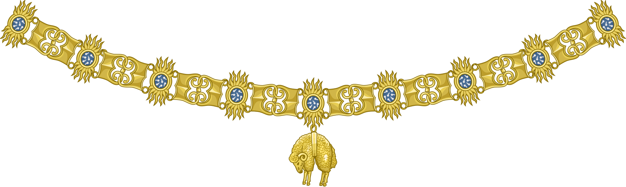 Open - Collar Of The Order Of The Golden Fleece (2000x597), Png Download