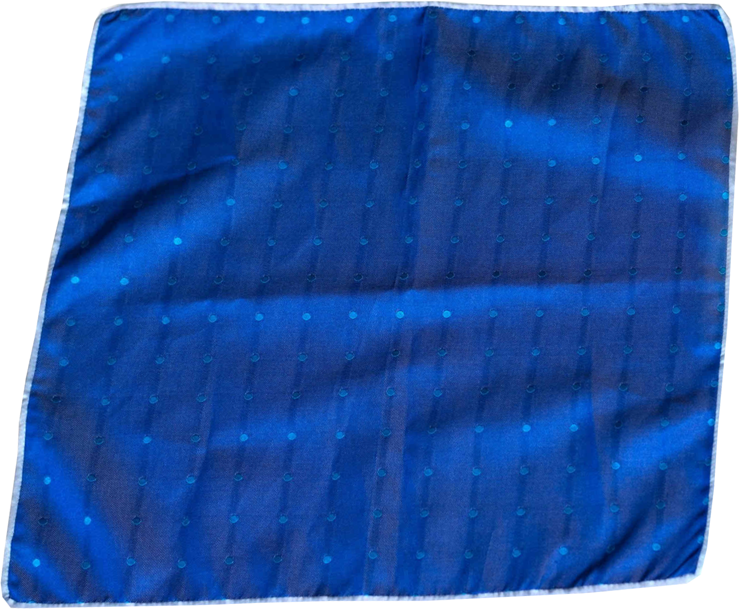 Carlo Franco Silk Pocket Square Woven Of Royal Blue - Quilt (1659x1383), Png Download