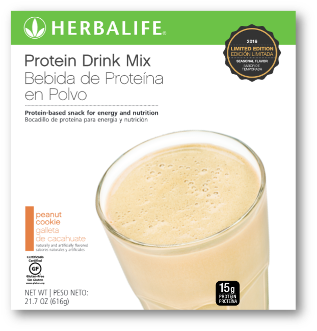 Limited Edition Protein Drink Mix Peanut Cookie Herbalife - Peanut Cookie Protein Herbalife (622x651), Png Download