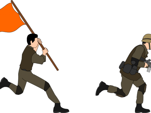 Navy Clipart Soldier Salute - Soldier Clipart Png (640x480), Png Download