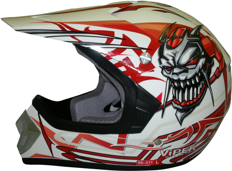 X11-skullred - Motorcycle Helmet (800x621), Png Download