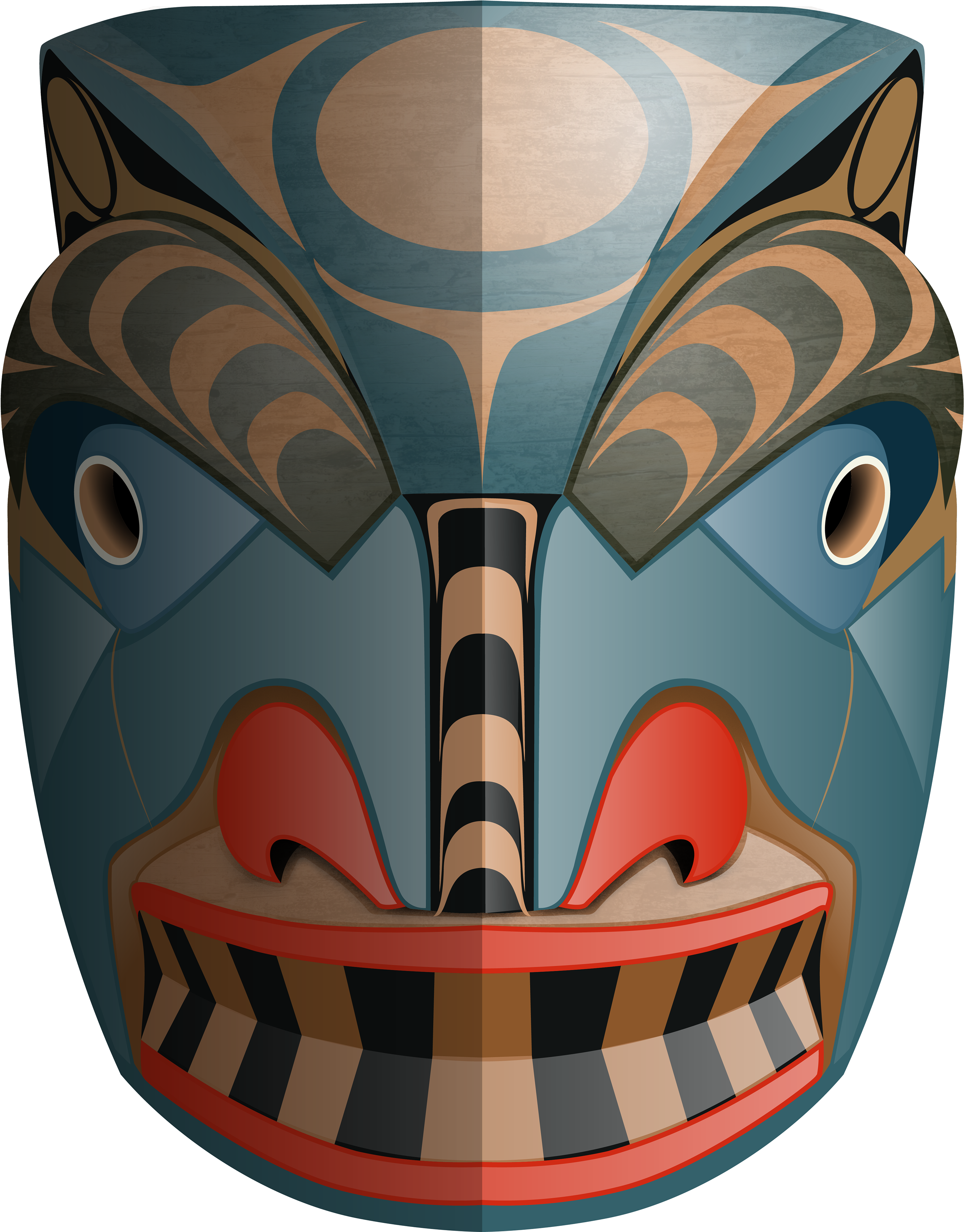Native American Mask - Vase (3840x3840), Png Download